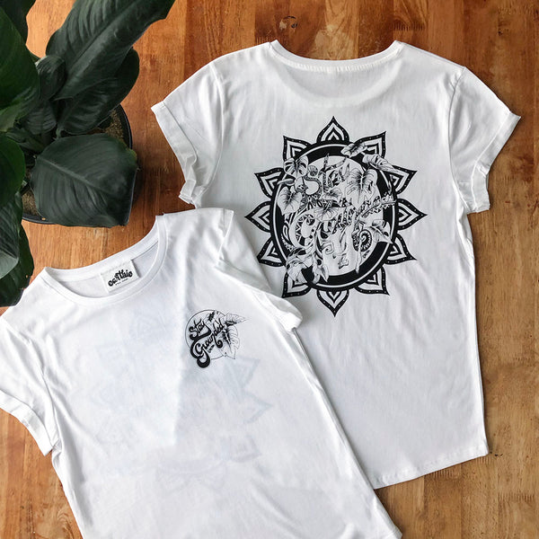 Stay Grounded Rolled Sleeve Tee