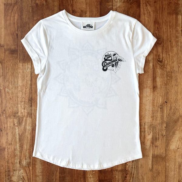 Stay Grounded Rolled Sleeve Tee