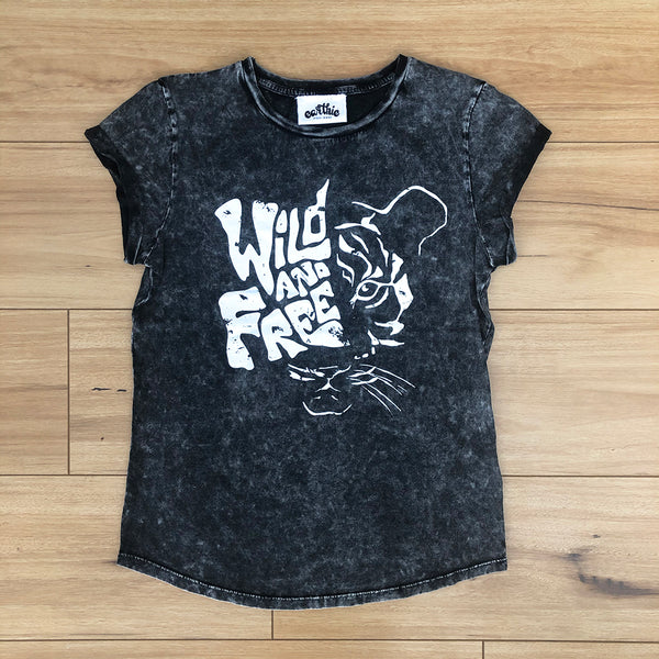 Wild And Free Rolled Sleeve Tee